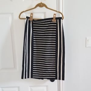 Striped pencil skirt
